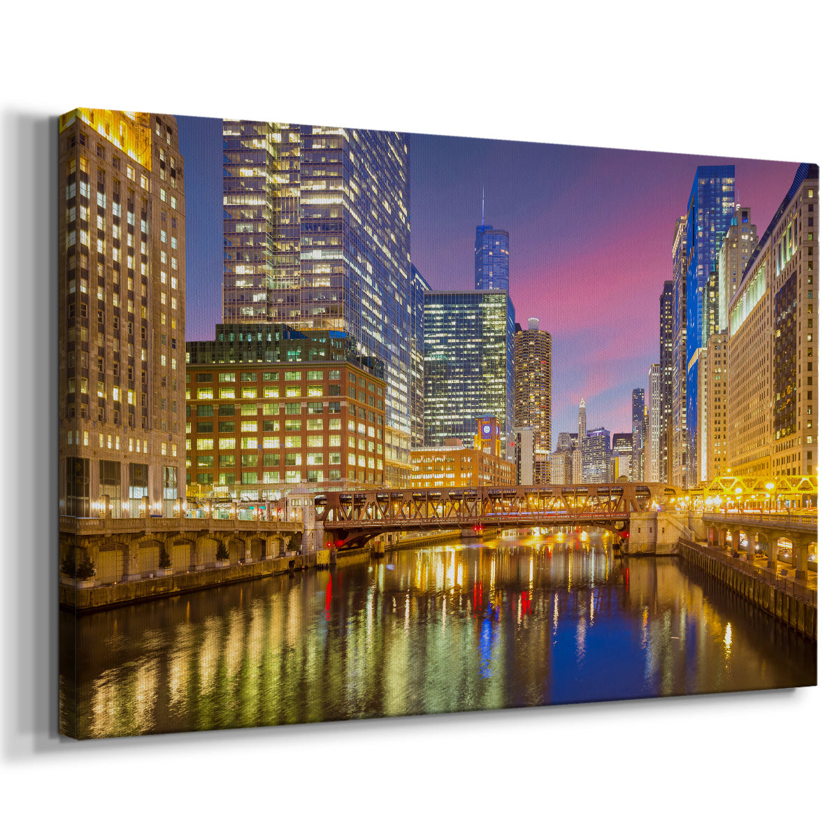 Chicago River III - Gallery Wrapped Canvas