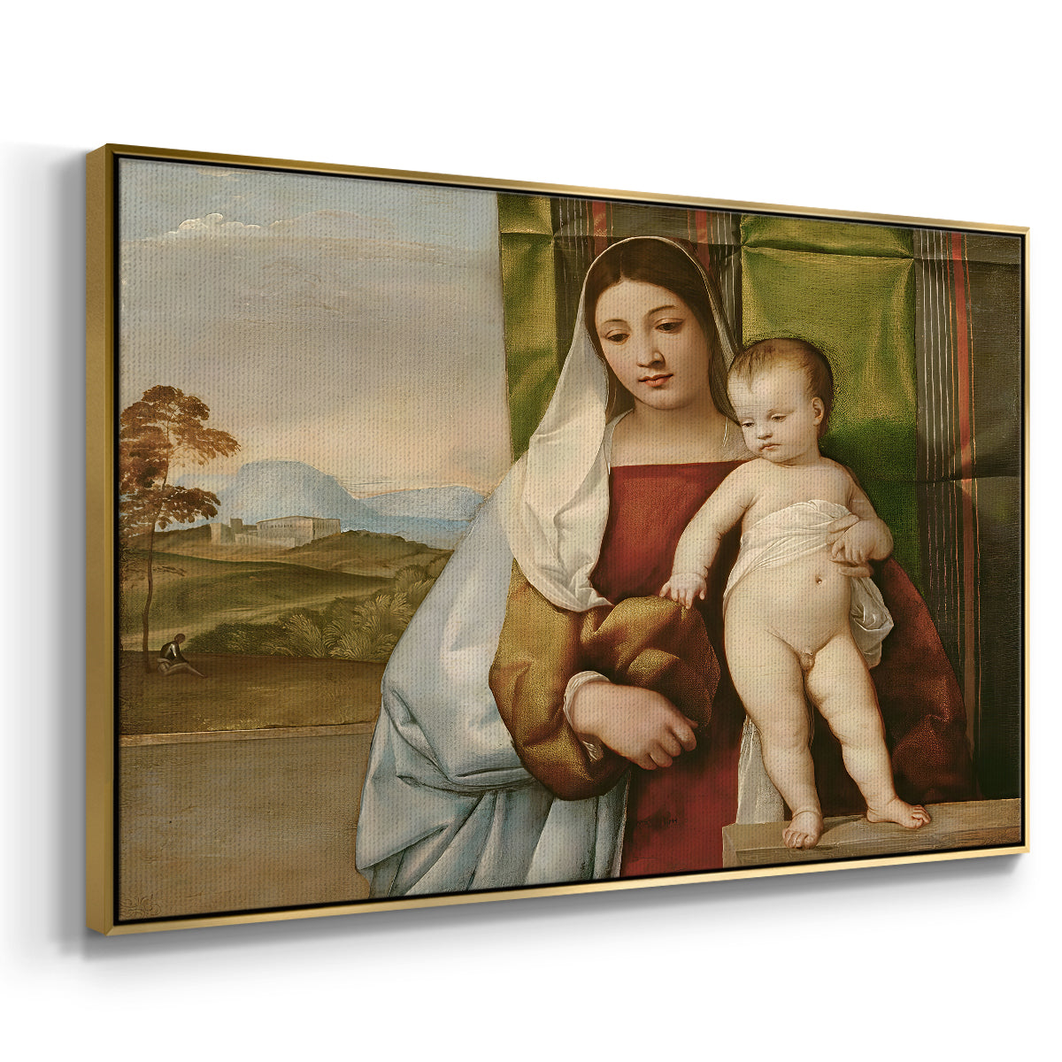 The Gypsy Madonna (La Zingarella), c. 1510-1511 - Floater Framed Canvas Print
