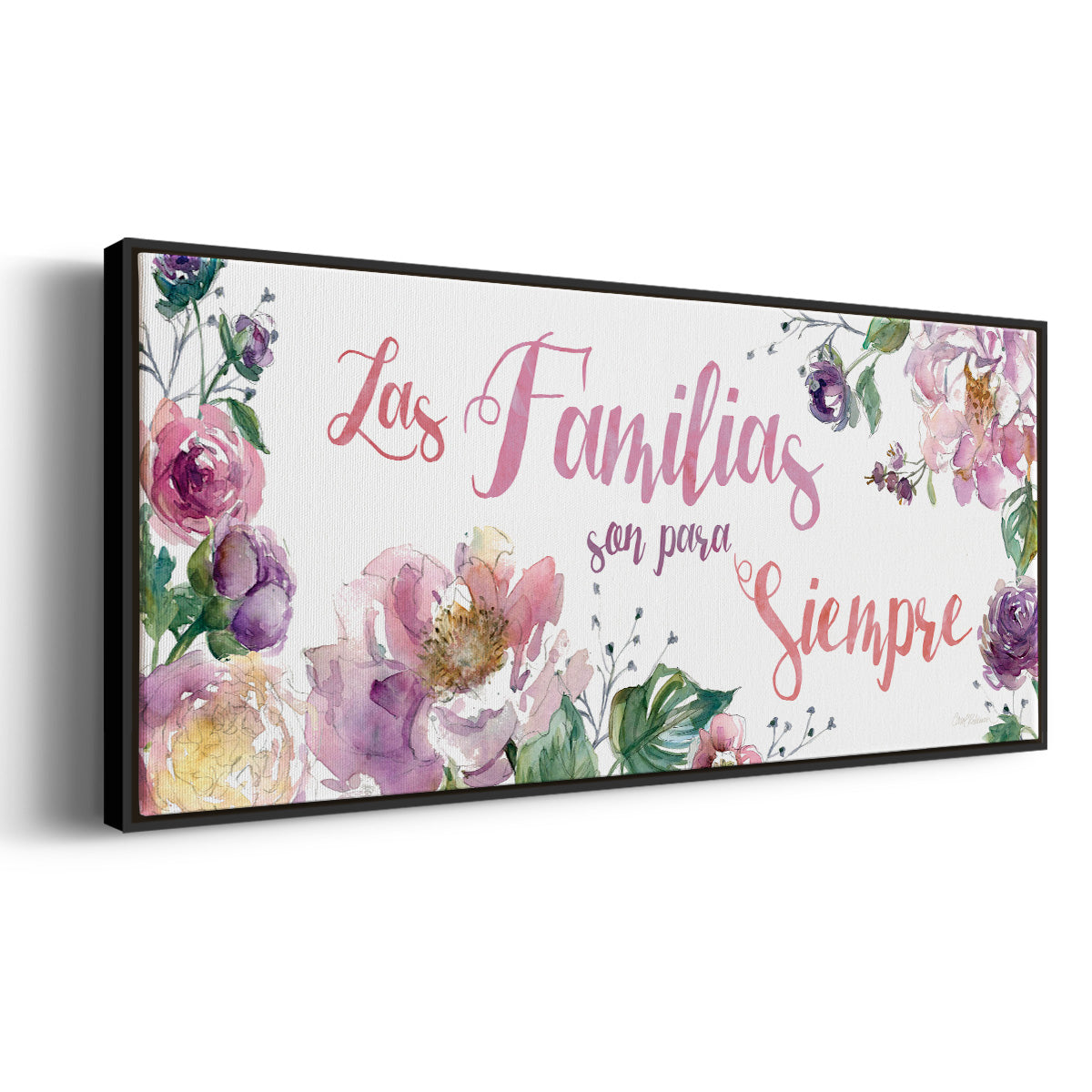 Familias Siempre - Floater Framed Canvas Print