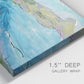 Close-up view of wrapped canvas corner featuring open landscape with landing strip.