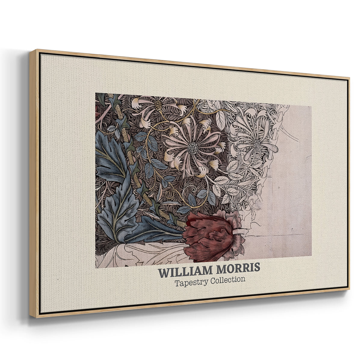 Honeysuckle (Tapestry Collection), 1874 - Floater Framed Canvas Print