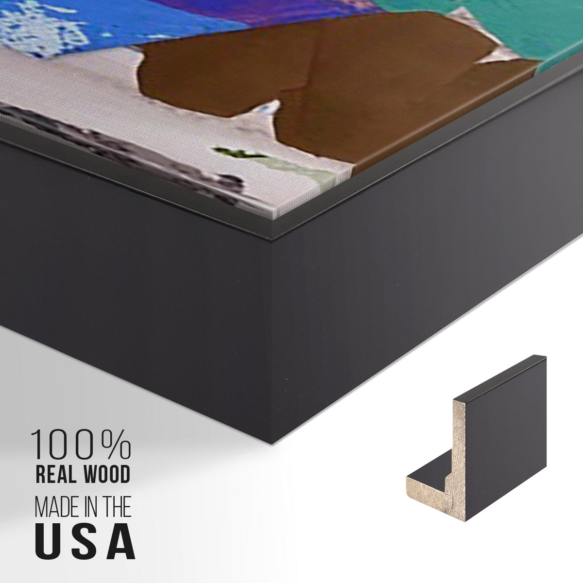 Brights Strokes I - Floater Framed Canvas Set