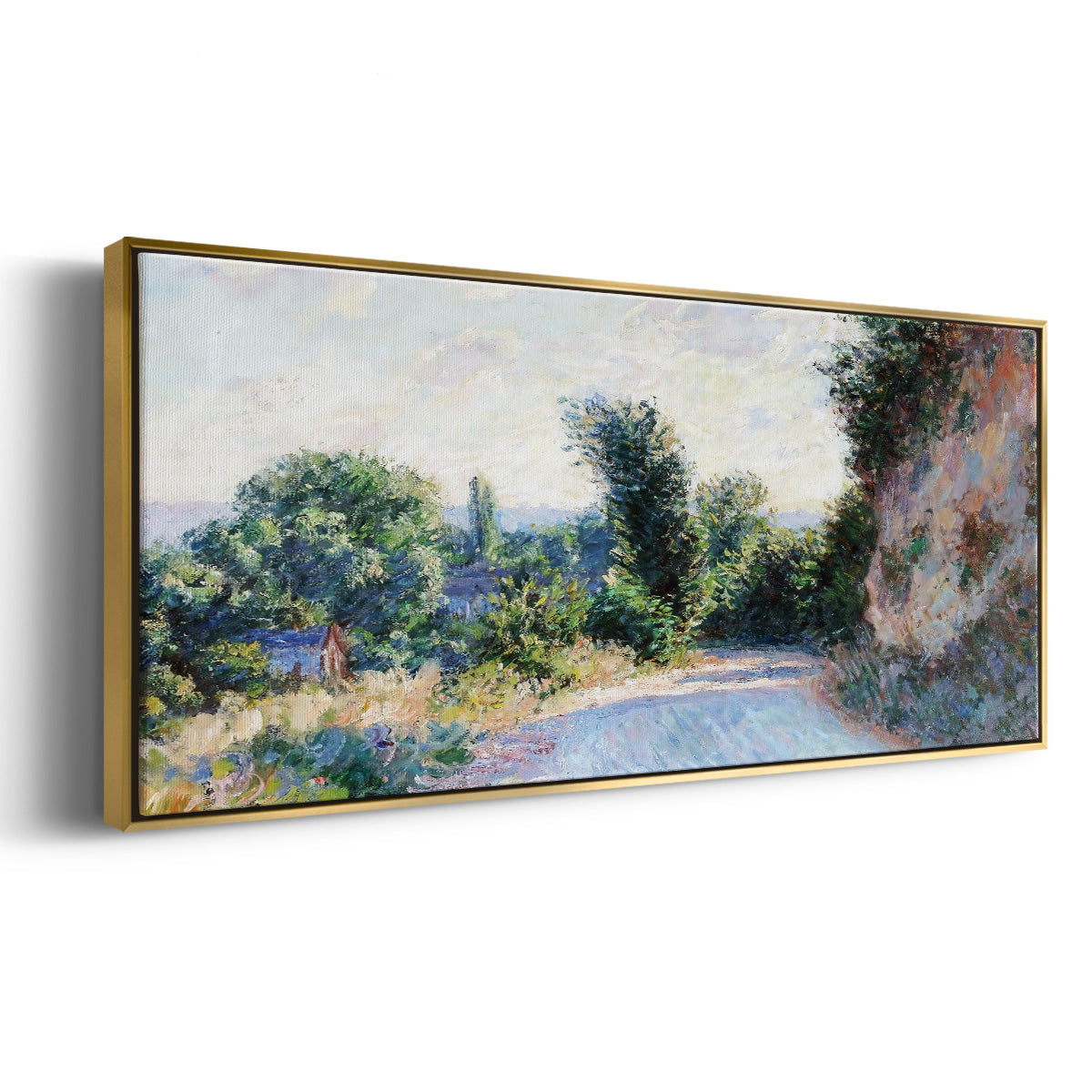 Road Near Giverny, 1885 - Floater Framed Canvas Print