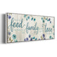 Food Family Love - Floater Framed Canvas Print