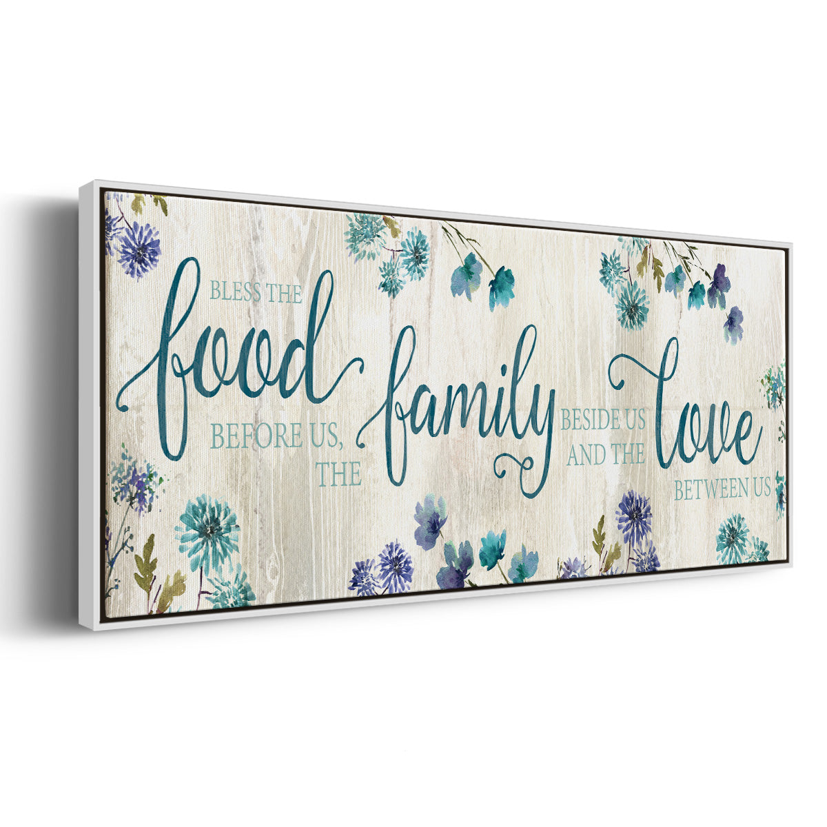 Food Family Love - Floater Framed Canvas Print