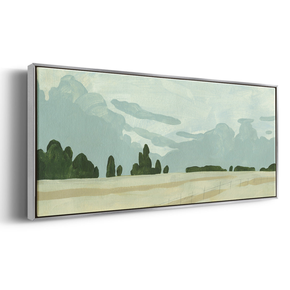 Farmland Study I - Floater Framed Canvas Print