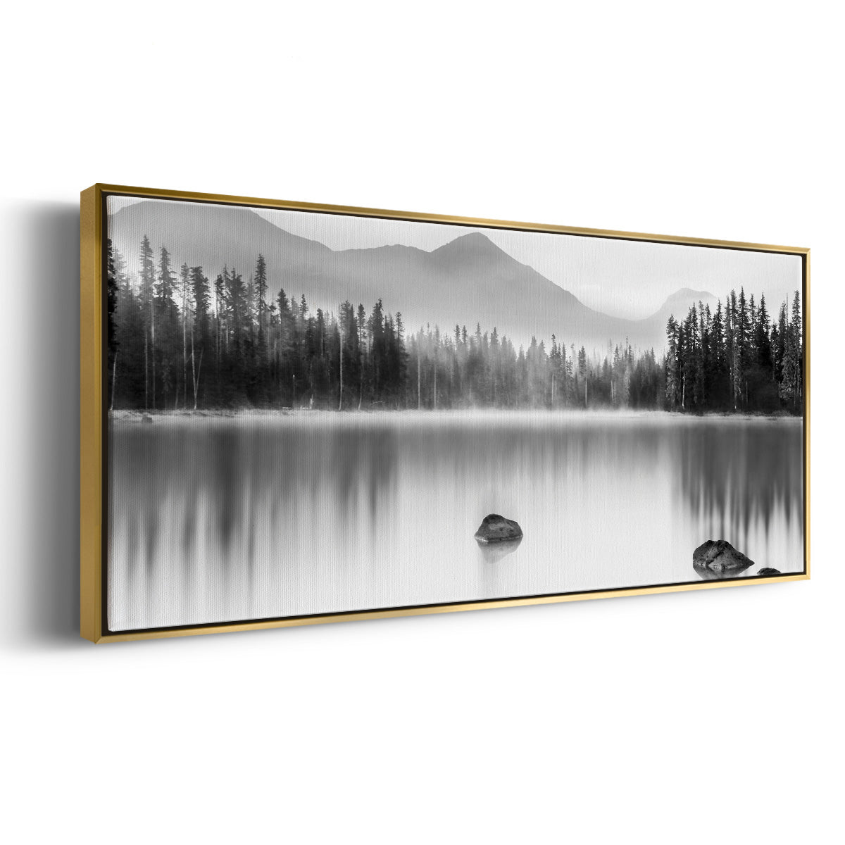 Mountain Reflection - Floater Framed Canvas Print
