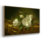 Magnolias on Gold Velvet Cloth, c. 1888-1890 - Floater Framed Canvas Print