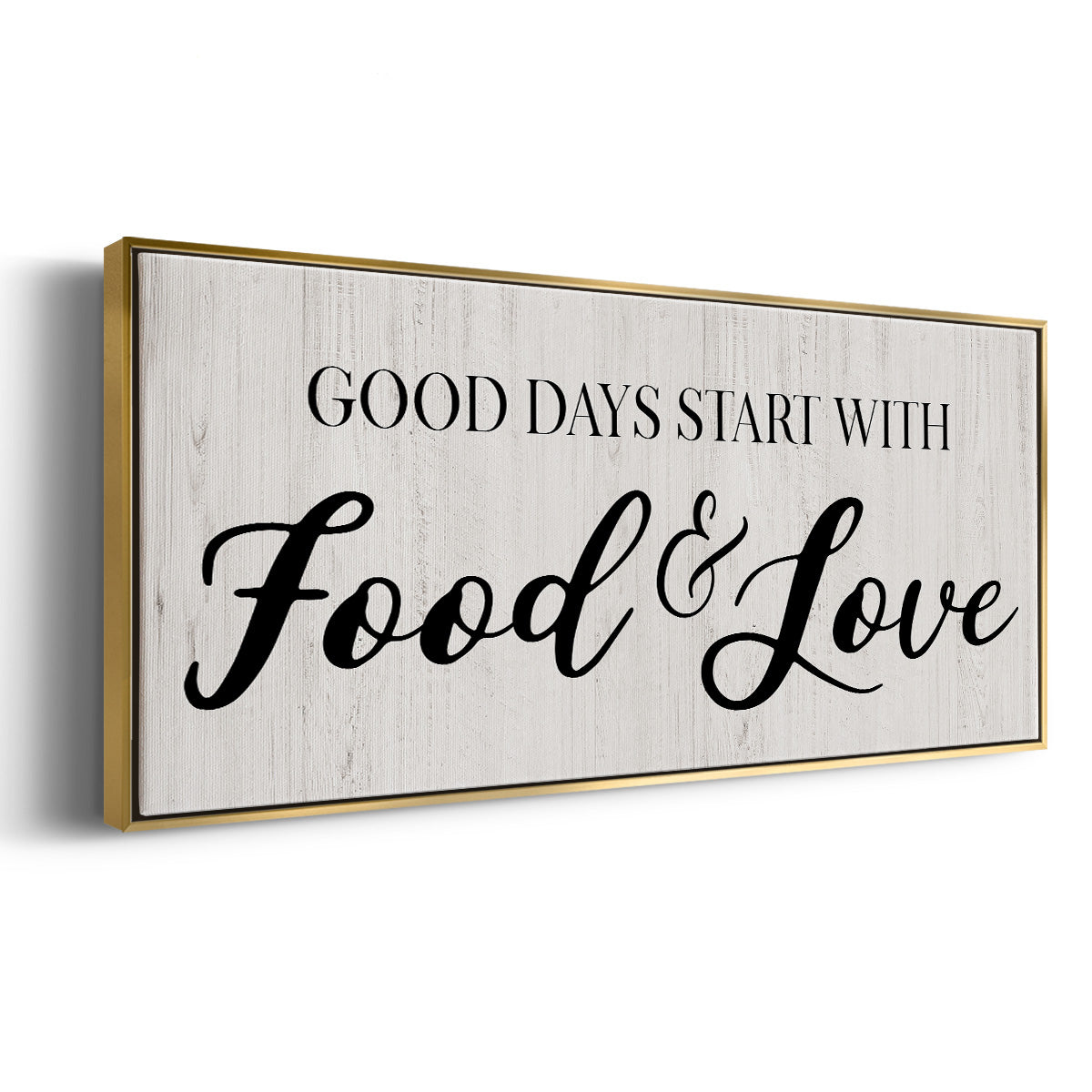 Food and Love - Floater Framed Canvas Print