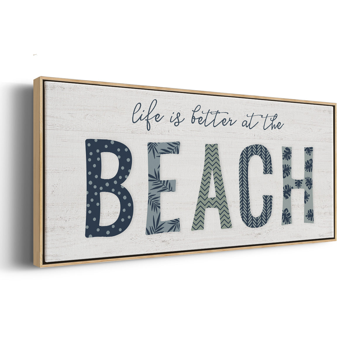 Beach Better - Floater Framed Canvas Print