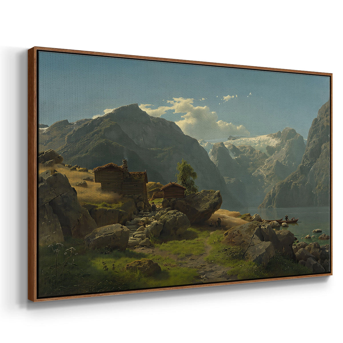 Balestrand, 1848 - Floater Framed Canvas Print