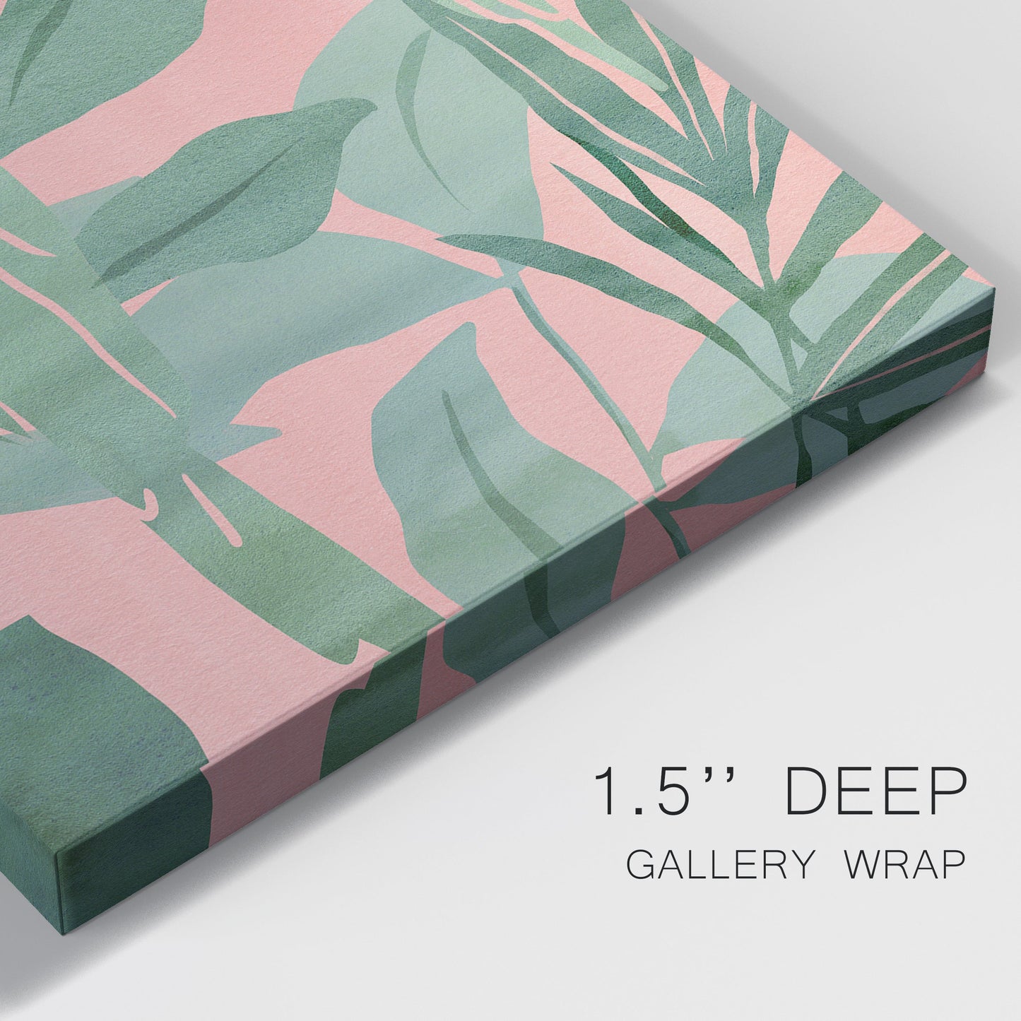 Pink and Green Birds of Paradise II Premium Gallery Wrapped Canvas - Ready to Hang