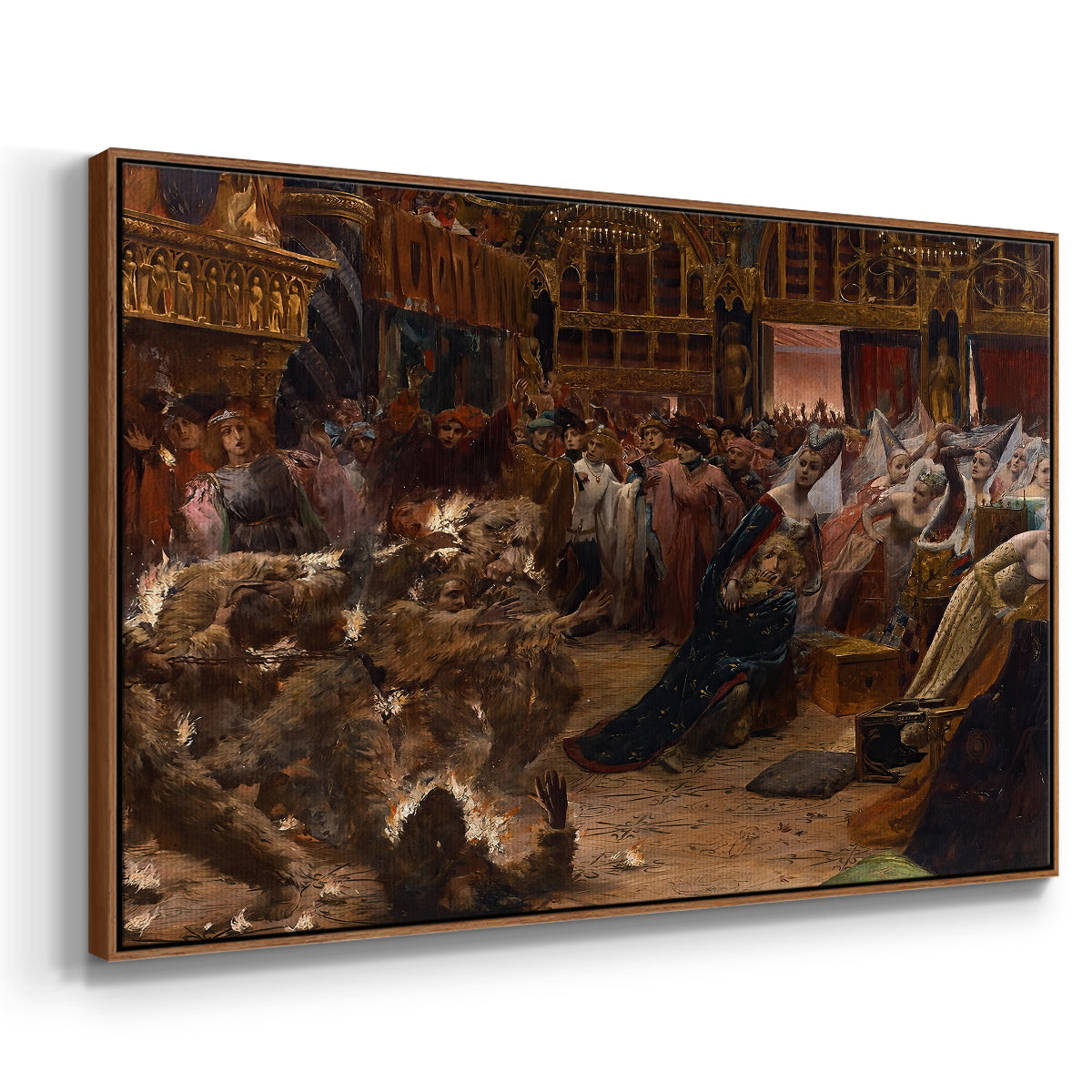 Ball of the Burning Men, 1889 - Floater Framed Canvas Print