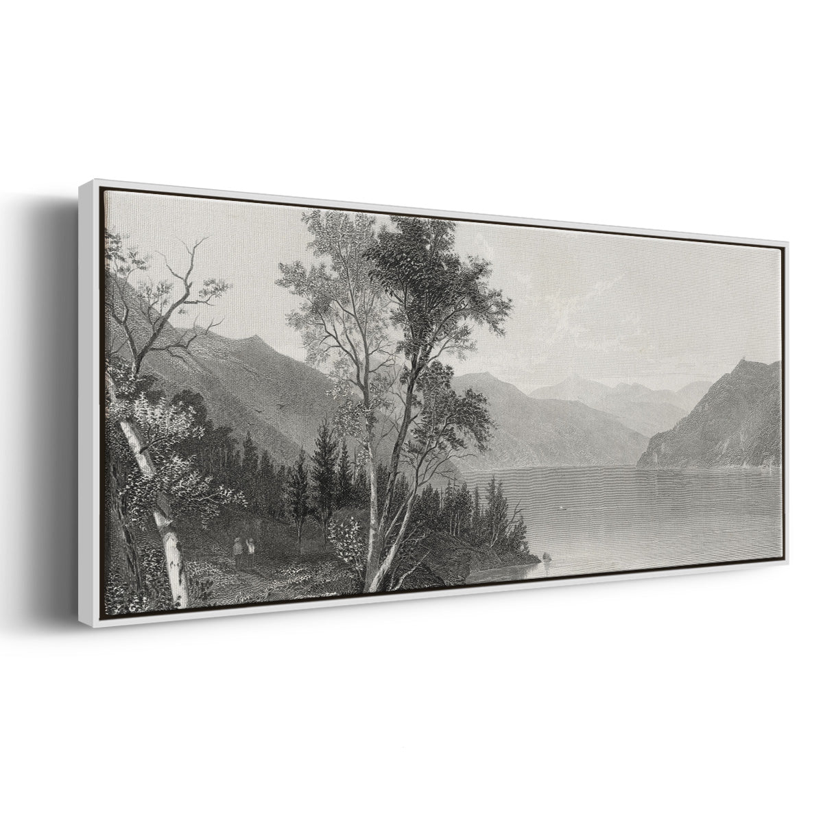 Lake George - Floater Framed Canvas Print