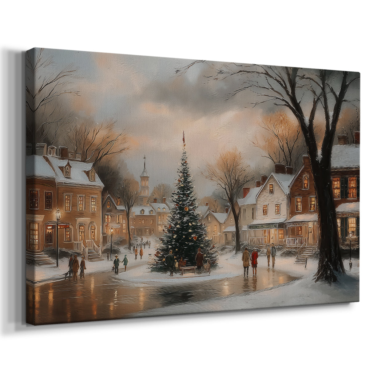 Hearth of Amber Whisper - Canvas Art Print