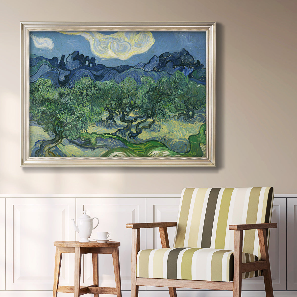 Olive Trees - Ornate Framed Canvas Print