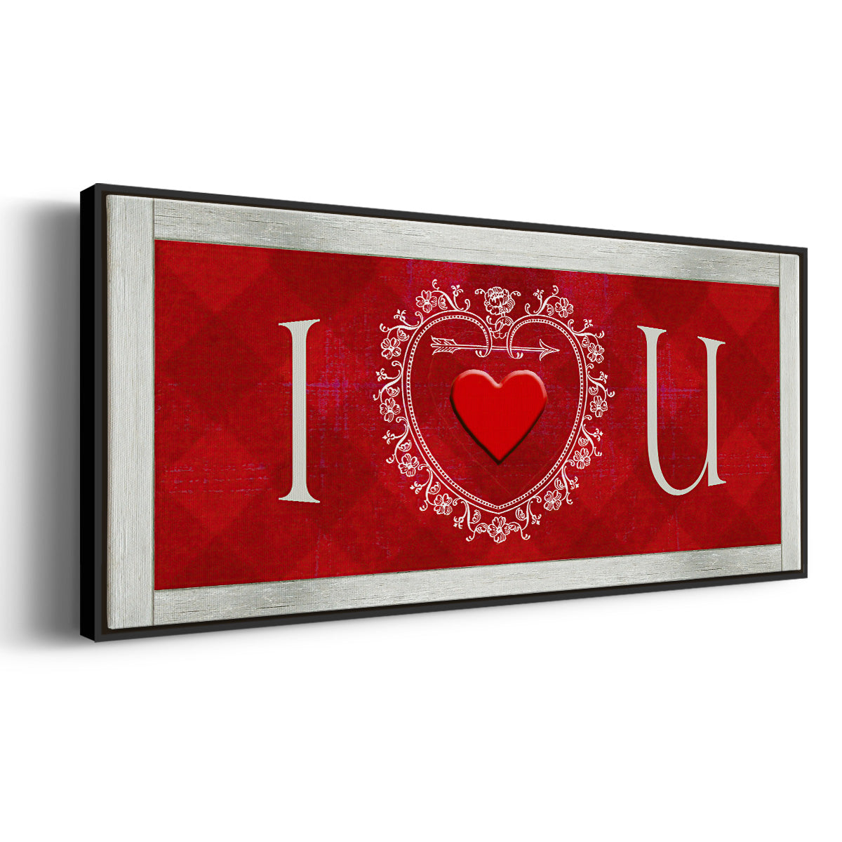 DIY Love Collection H - Floater Framed Canvas Print