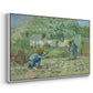 First Steps after Millet, 1890 - Floater Framed Canvas Print