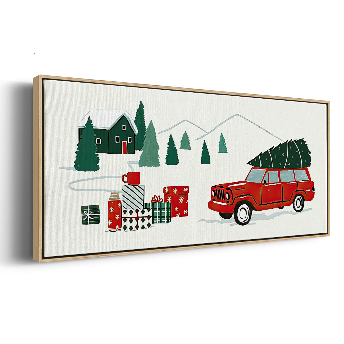 Going to Grandmas Collection D - Floater Framed Canvas Print