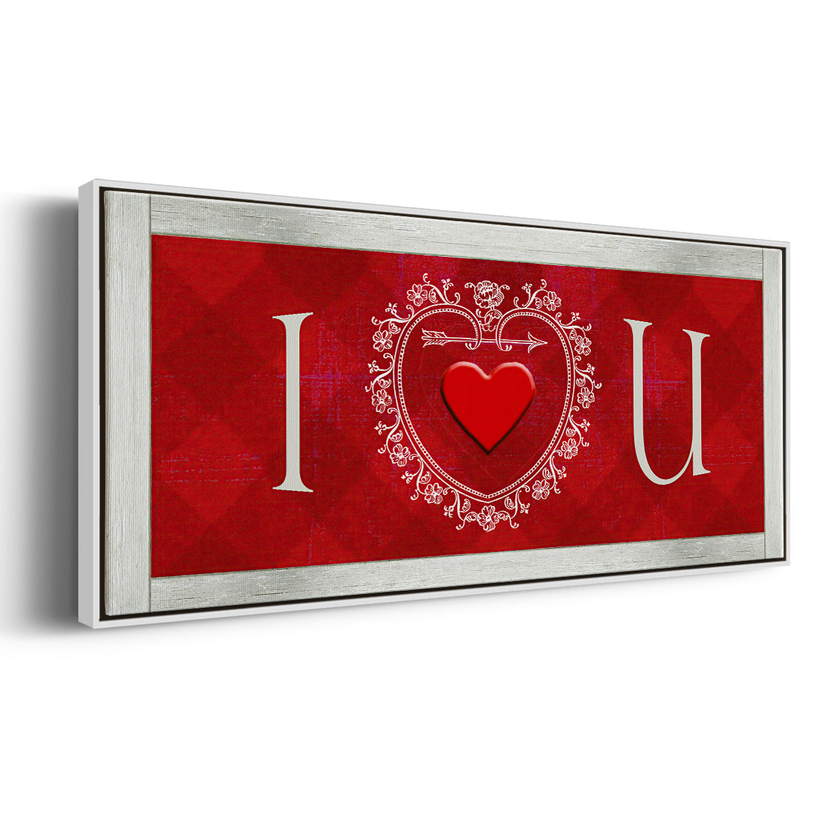 DIY Love Collection H - Floater Framed Canvas Print