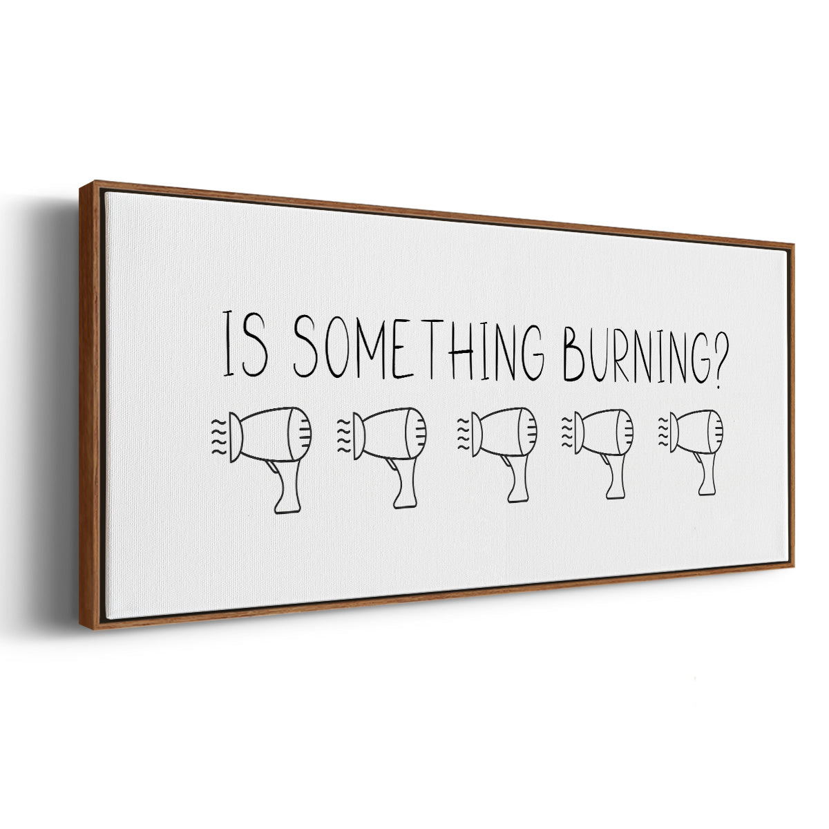 Is Something Burning? - Floater Framed Canvas Print