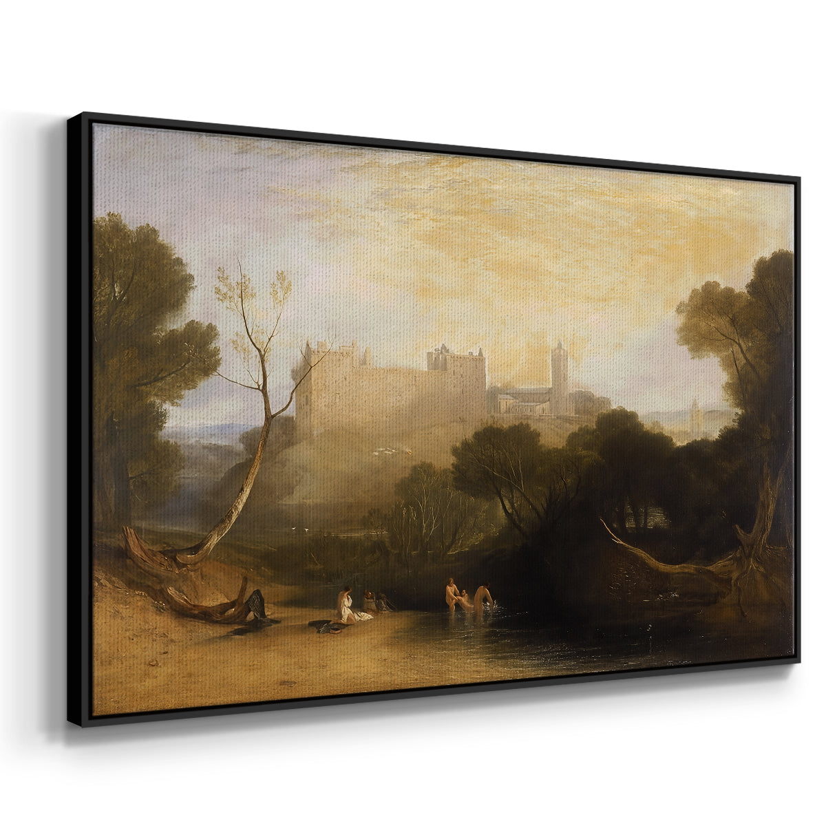 Linlithgow Palace, c. 1807 - Floater Framed Canvas Print