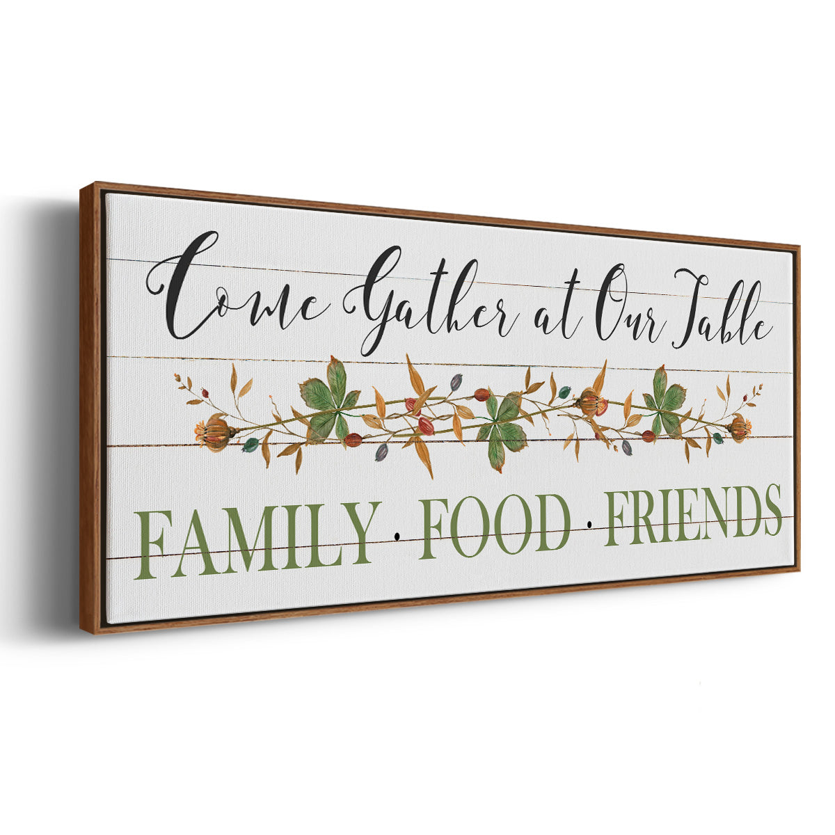 Feeding Friends I - Floater Framed Canvas Print