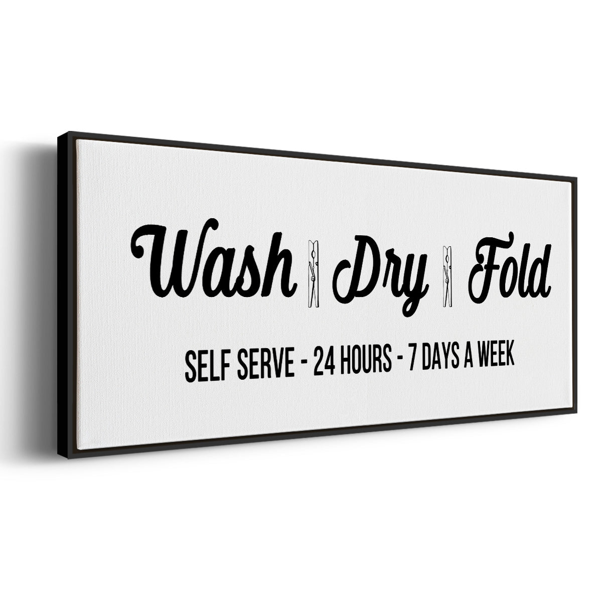 Wash Dry Fold - Floater Framed Canvas Print