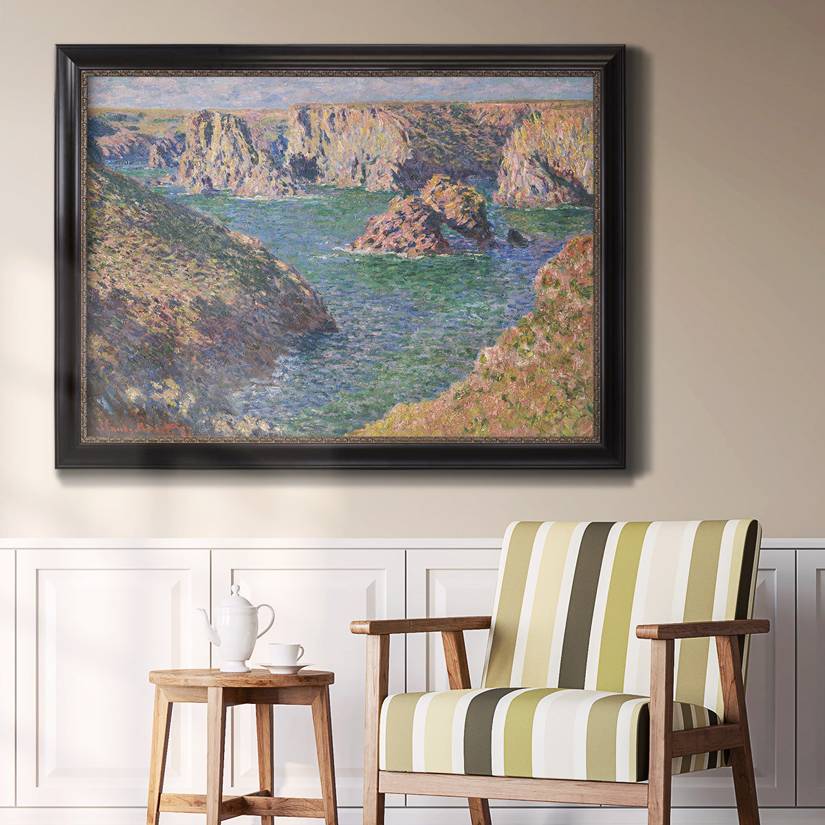 Port-Domois, Belle-Isle - Ornate Framed Canvas Print