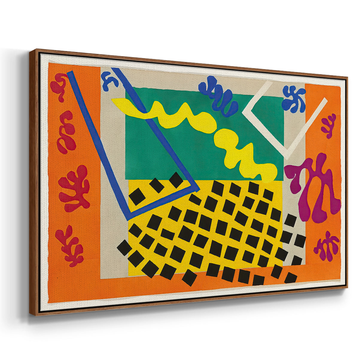 The Codomas (Les codomas), from Jazz, 1947 - Floater Framed Canvas Print