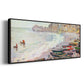 Étretat, the Beach and La Porte d'Amont - Floater Framed Canvas Print