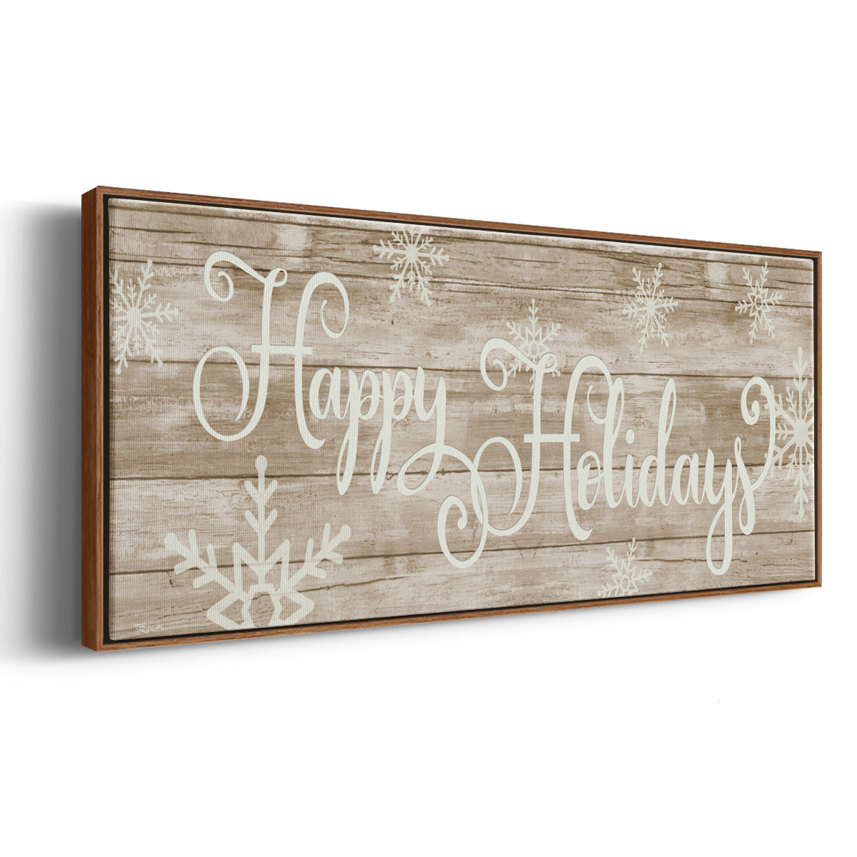 Happy Holidays - Floater Framed Canvas Print