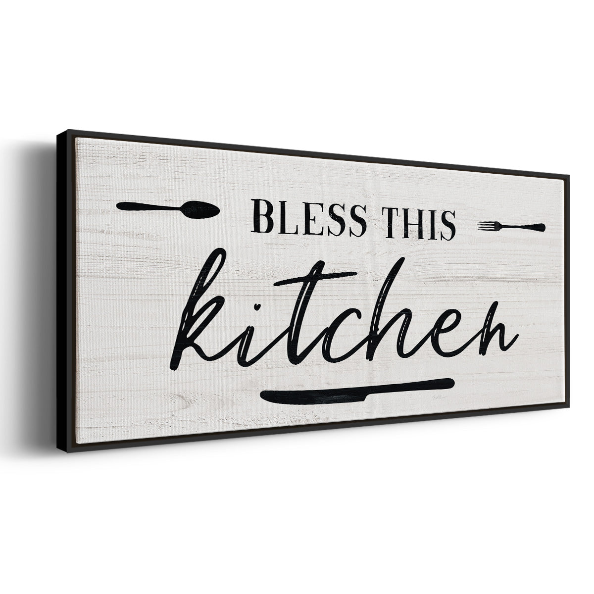 Bless this Kitchen - Floater Framed Canvas Print
