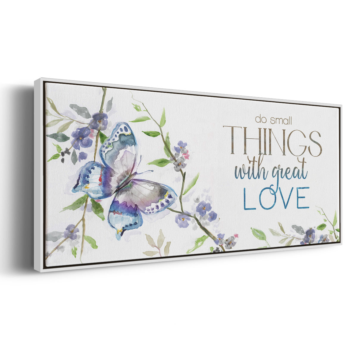 Small Things, Great Love - Floater Framed Canvas Print