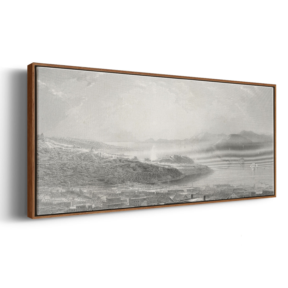 Golden Gate - Floater Framed Canvas Print