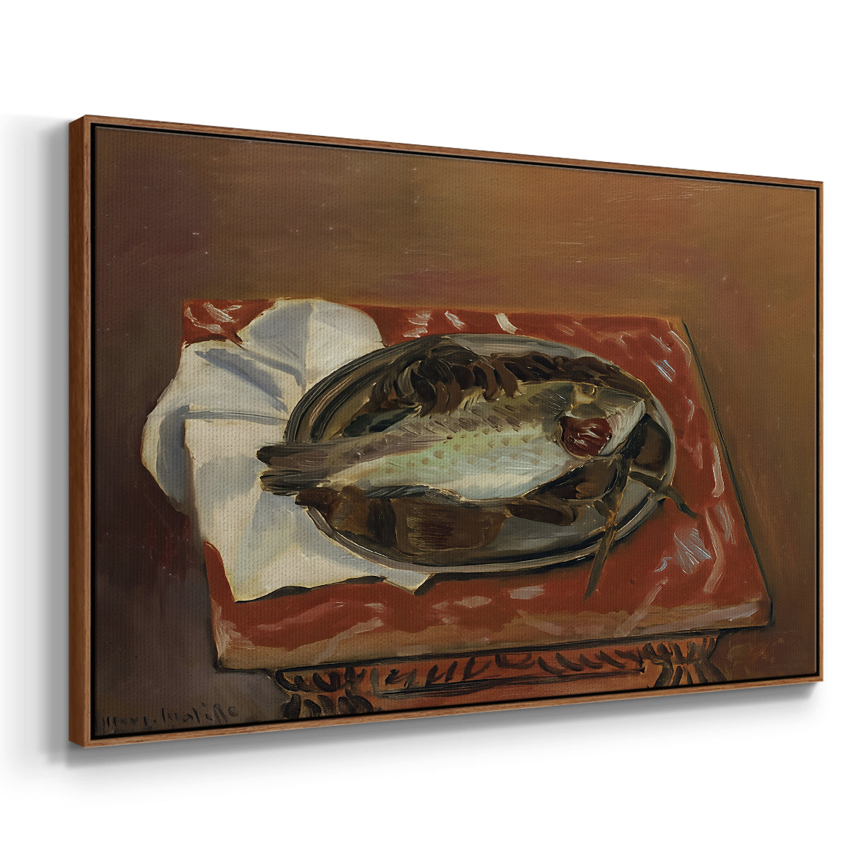 Still Life with Bream (Nature morte à la daurade), 1920 - Floater Framed Canvas Print
