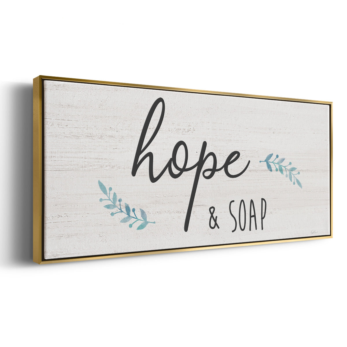 Hope & Soap - Floater Framed Canvas Print