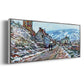 Road to Vétheuil in Winter - Floater Framed Canvas Print
