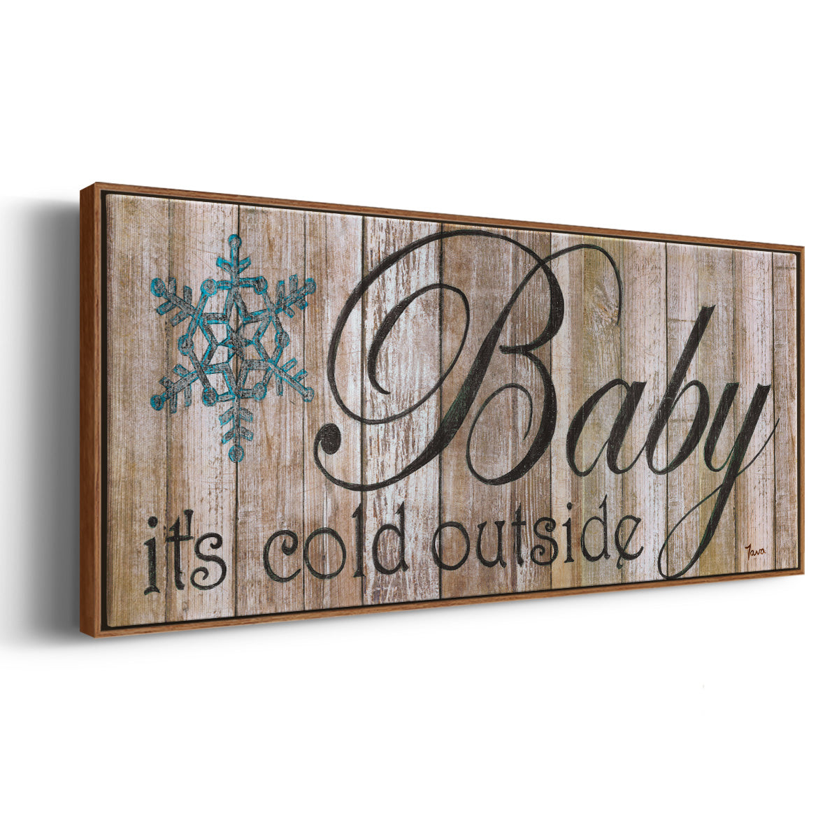 Baby It's Cold - Floater Framed Canvas Print