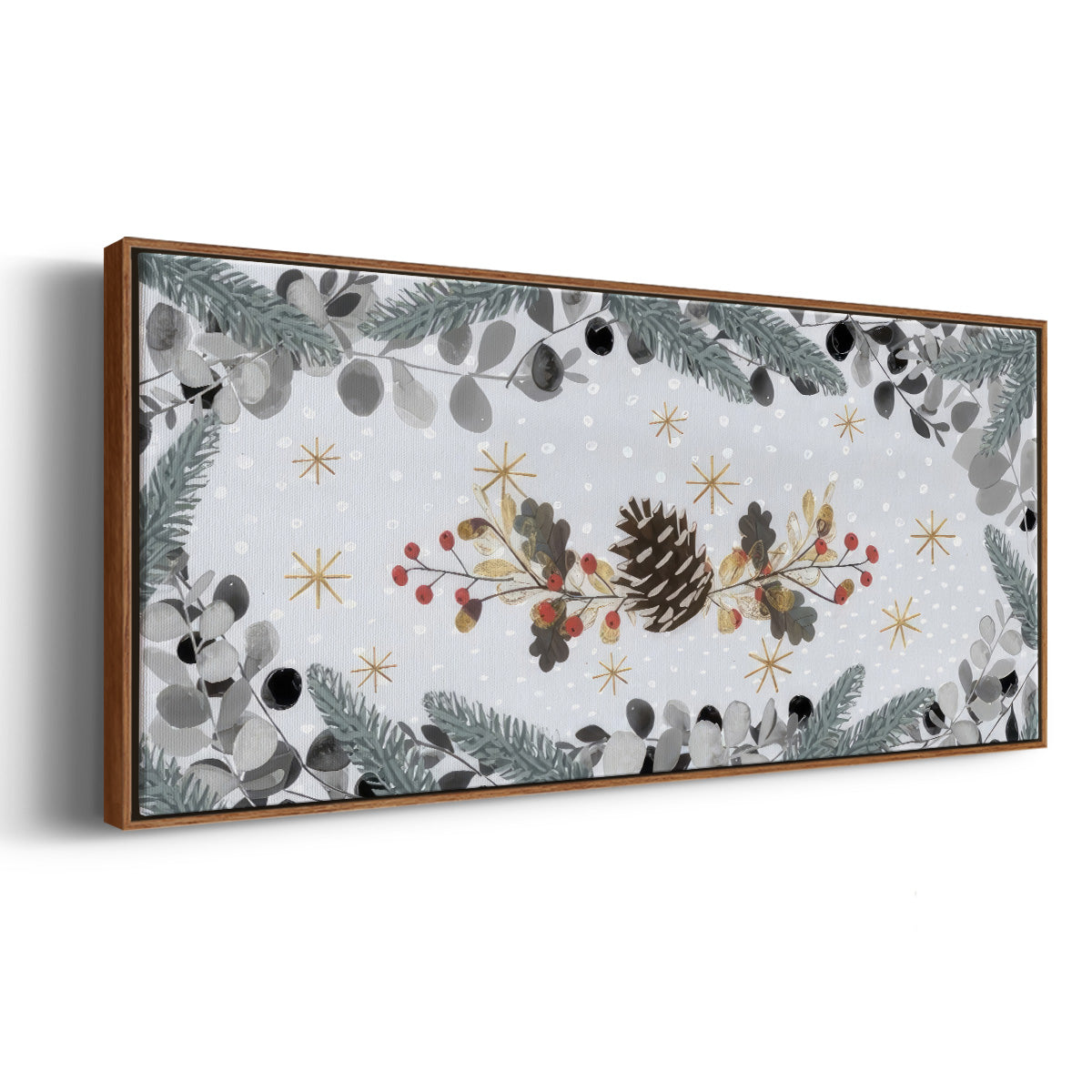 Cozy Christmas Collection D - Floater Framed Canvas Print