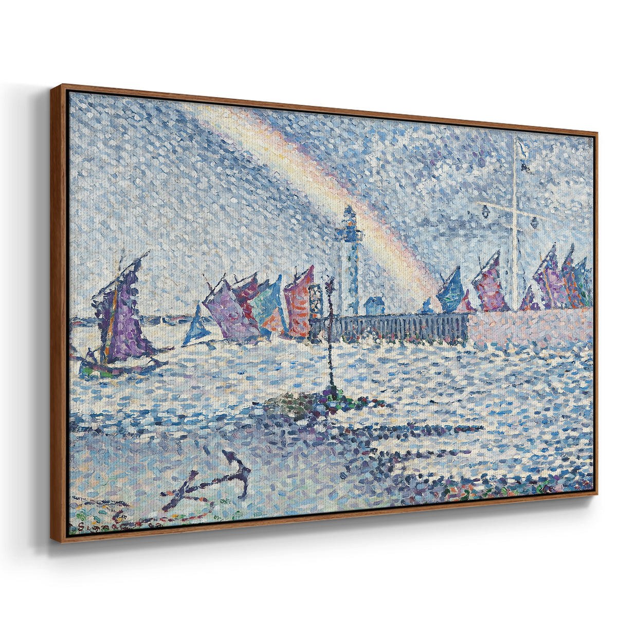 Entrance to the Port of Honfleur, 1899 - Floater Framed Canvas Print