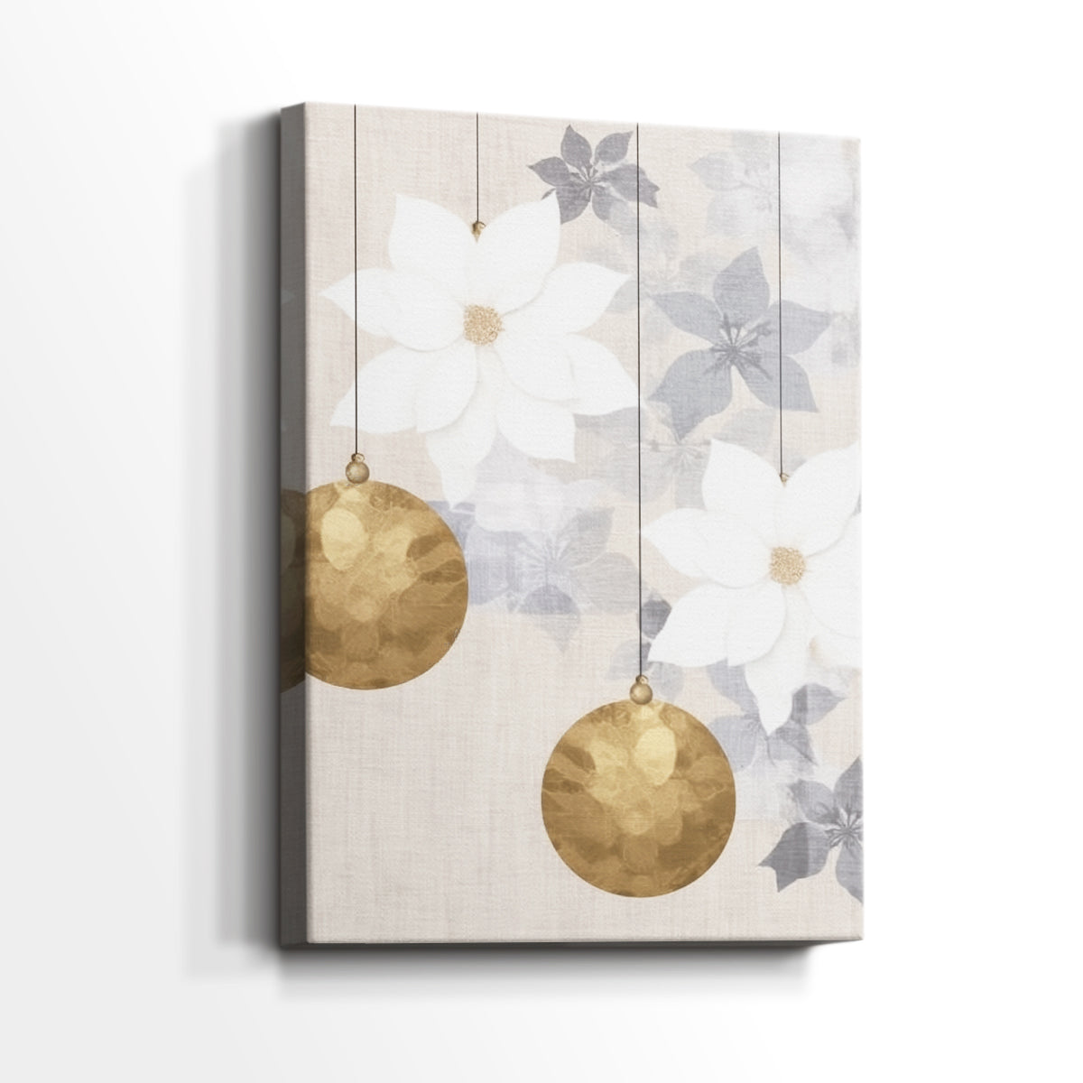 Pearled Evergreen Serenade - Canvas Art Print