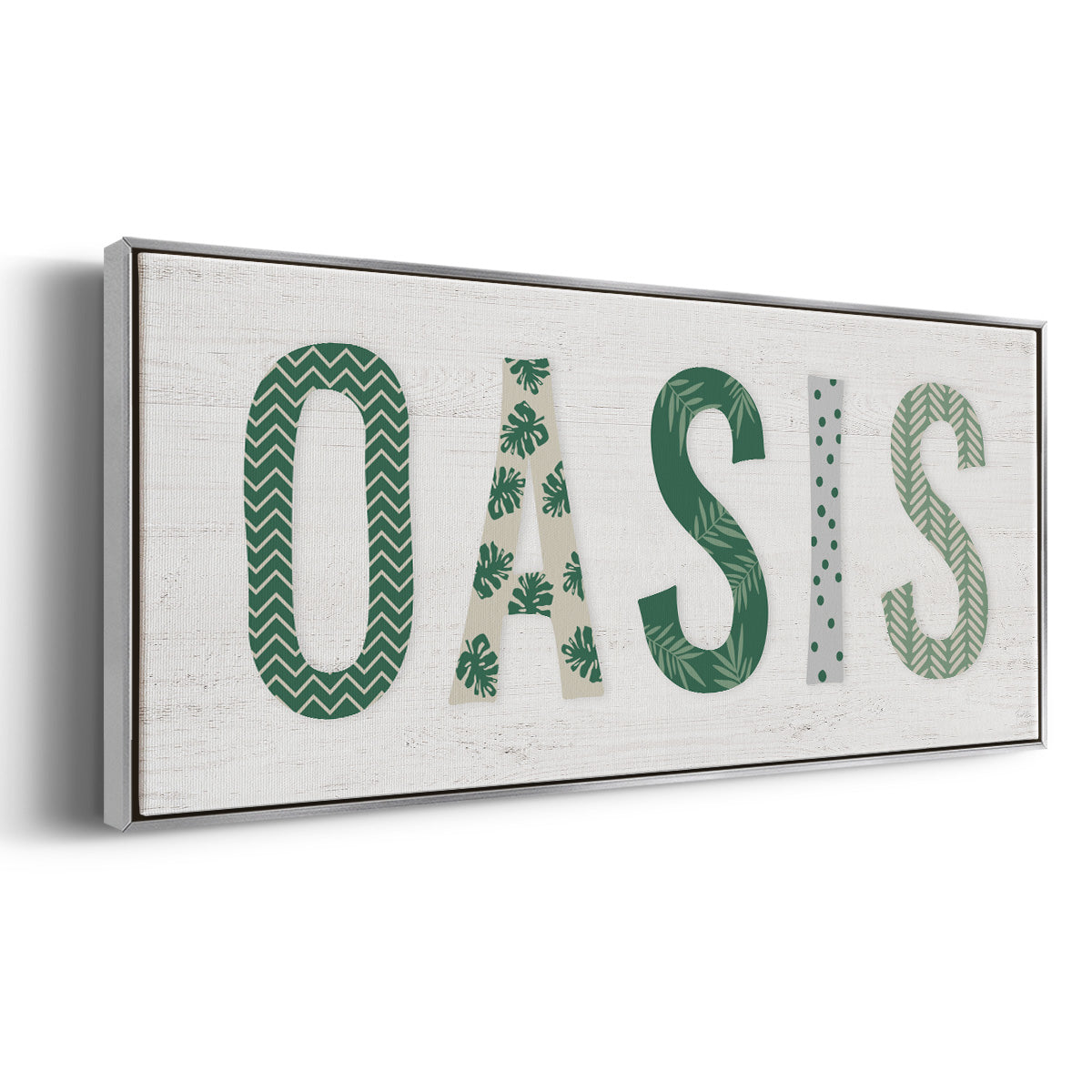 Oasis Cabana - Floater Framed Canvas Print