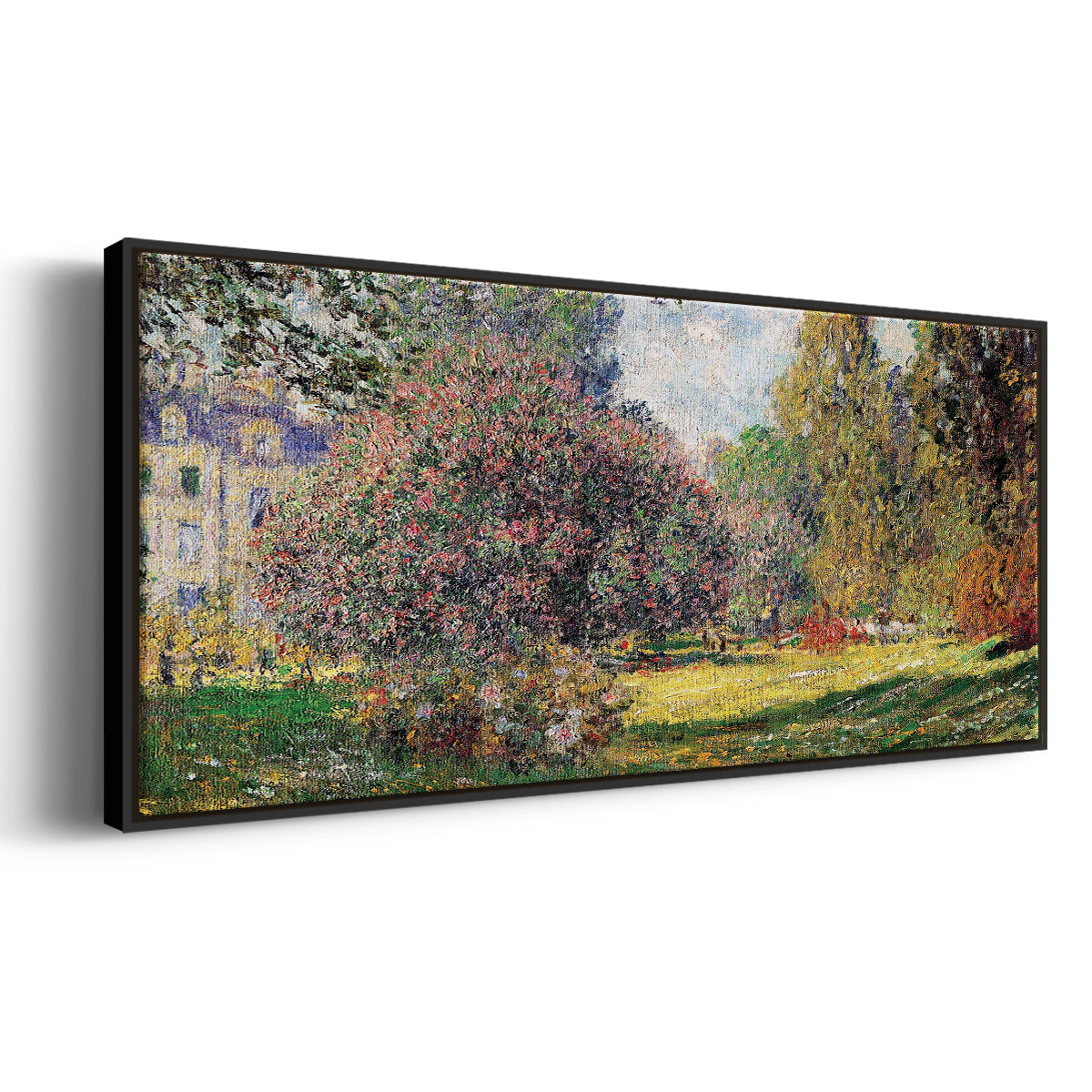 The Park - Floater Framed Canvas Print
