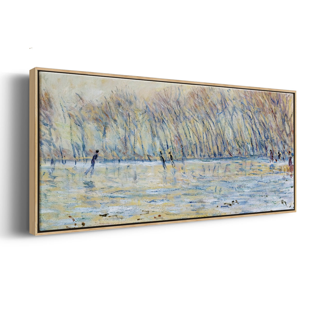 Skaters at Giverny, 1899 - Floater Framed Canvas Print