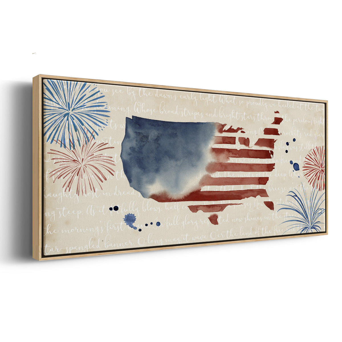 Fourth of July Collection C - Floater Framed Canvas Print