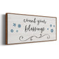 Count Blessings - Floater Framed Canvas Print
