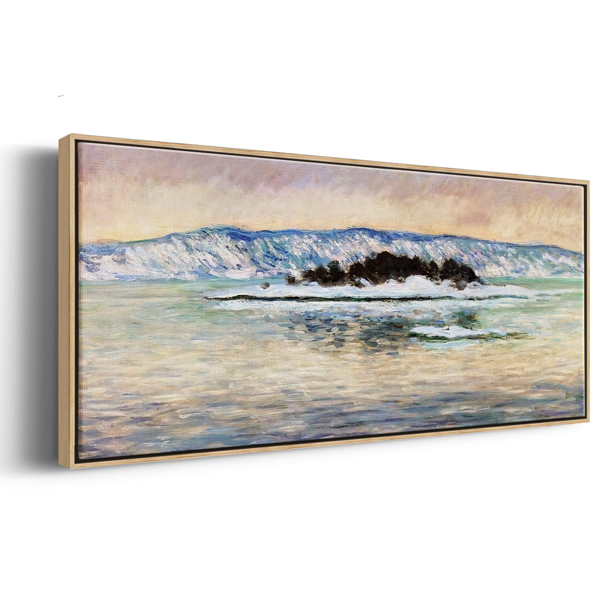 The Fjord, Near Christiania, 1893 - Floater Framed Canvas Print