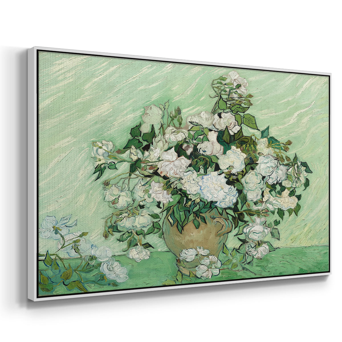 Roses, 1890 - Floater Framed Canvas Print
