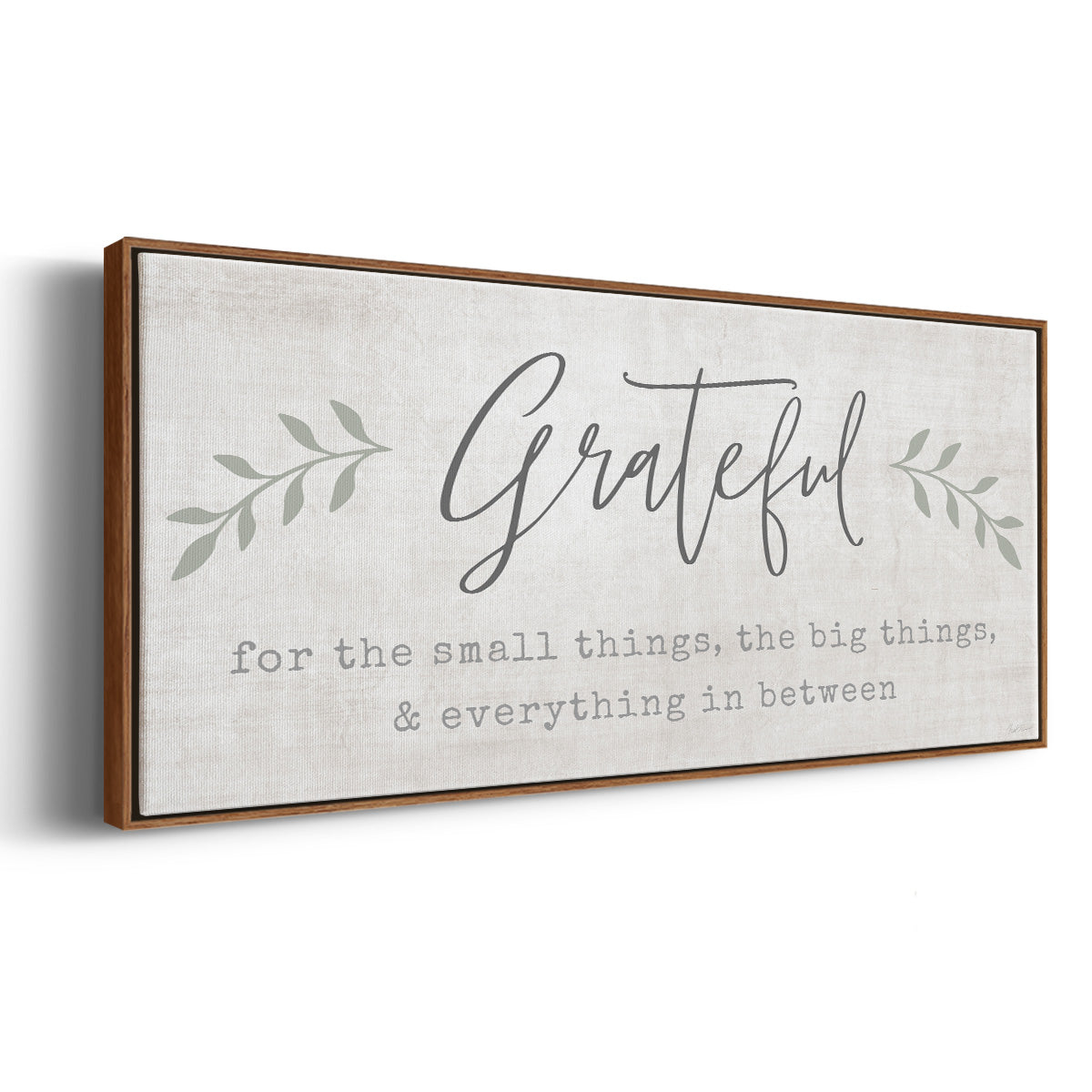 Grateful for Everything - Floater Framed Canvas Print